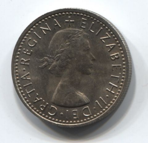 6 пенсов 1967 года Великобритания UNC