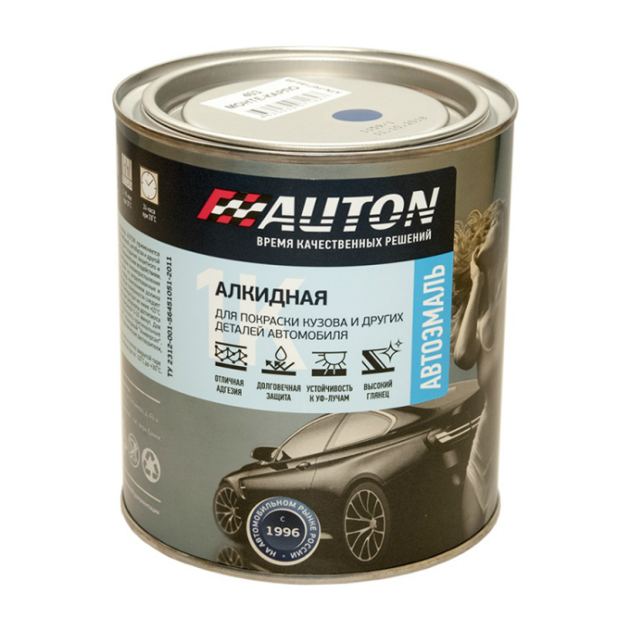 Auton Автоэмаль, название цвета "Синевато-зеленый", в банке, глянцевая, объем 800мл.