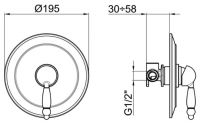 Смеситель для душа Webert Dorian DO880101065 схема 3