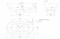 Акриловая ванна Knief Form 0100-087-06 190х90 схема 3