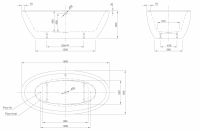 Ванна акриловая Knief Loom 0100-088-06 190х95 схема 2