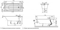 Ванна квариловая Villeroy&Boch Oberon 170х75 UBQ170OBE2V-RW схема 5