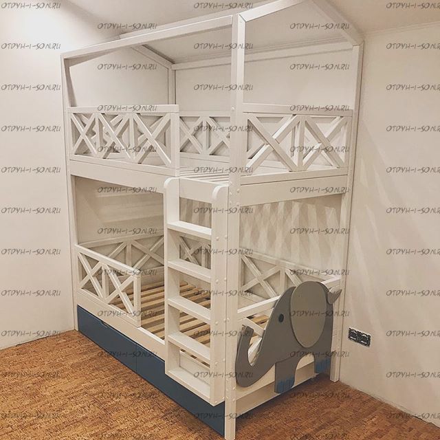 Кровать двухъярусная Домик Standard №9