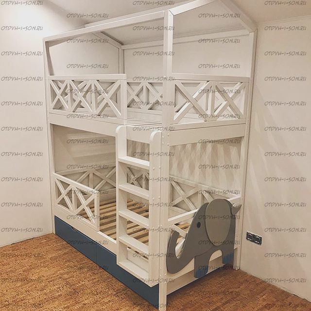 Кровать двухъярусная Домик Standard №9