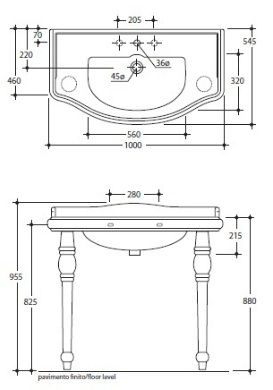 Раковина Migliore Bella ML.BLL-25.100.Bi 100x54,5 схема 8