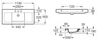 Раковина Roca Stratum 7.3276.3.100.0 110x50 схема 2