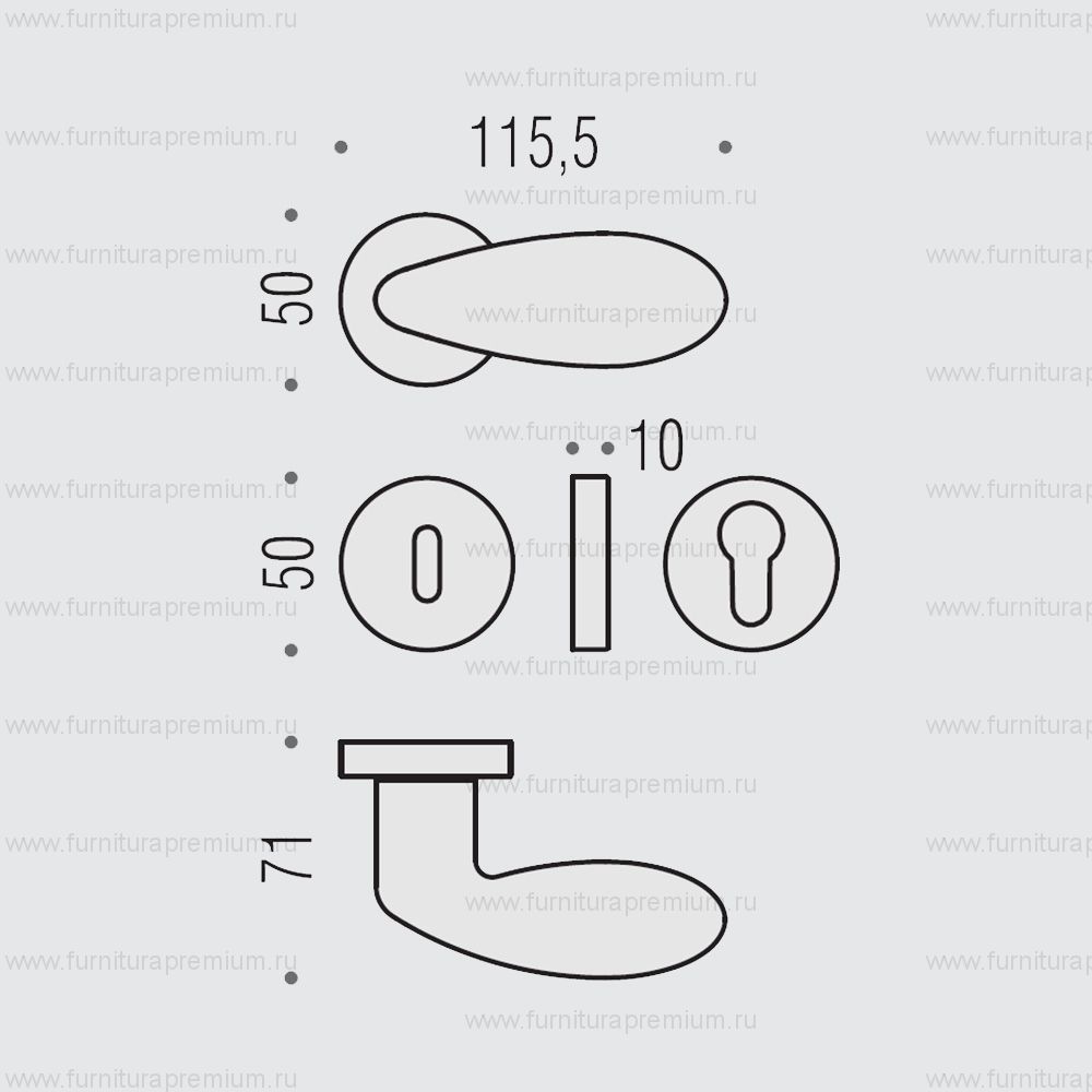 Ручка Colombo Drop LC45RSB