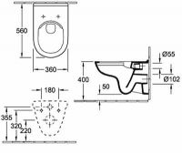 Унитаз Villeroy&Boch O.Novo 5660 HRR1 схема 2