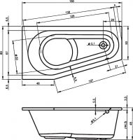 Riho ванна Delta 150 х 80 см BB80 схема 11