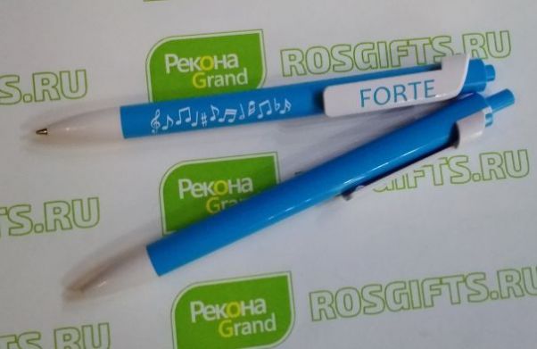 Ручка Forte голубая с белым