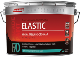 Краска Трещиностойкая Акриловая 0.9л Белая Parade Professional F70 Elastic