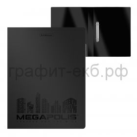 Папка А4 3,5см 2к.Megapolis ErichKrause черная 46006