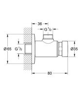 Grohe Euroeco Cosmopolitan S вентиль для душа 36267000 схема 2