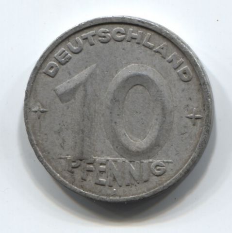 10 пфеннигов 1950 года Германия, ГДР, A