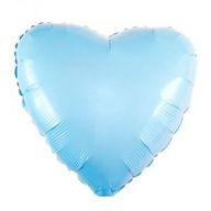 Шар (18/45) Сердце Нежно-голубое.