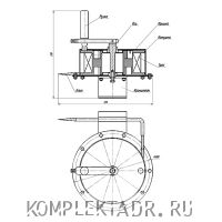 Схема барабана заземления БЗЗ-30