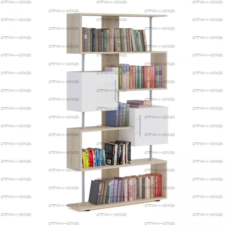 Стеллаж Сокол СТ-2 с дверками (99х27х181)