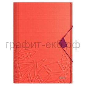 Папка А4 на резинках Leitz UrbanChic красный 46490024