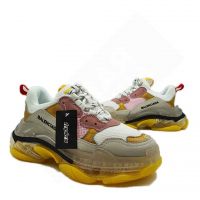 Кроссовки Balenсiagа Triple s желто-розовые