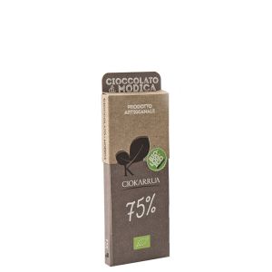 Шоколад Горький 75% какао био Ciokarrua Cioccolato di Modica Biologico IGP Cacao 75% 50 г - Италия