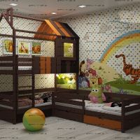 Кровать трехъярусная №76В