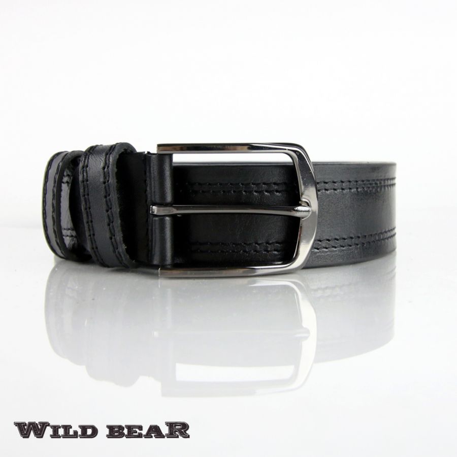 Ремень WILD BEAR RM-003m Black (в кожаном чехле)