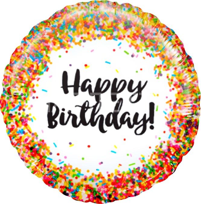 Круг "HAPPY BIRTHDAY" Посыпка