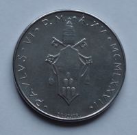 100 лир 1977 года Ватикан
