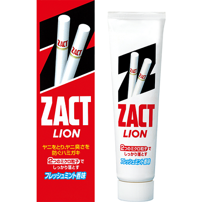 ​LION ZACT - отбеливающая зубная паста для курящих (устранение никотинового налета и запаха табака)
