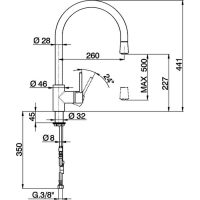 Смеситель для кухни Cisal Kitchen LL001570 схема 2