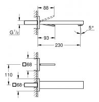 Смеситель Grohe Eurocube Joy для раковины 19998000 схема 3