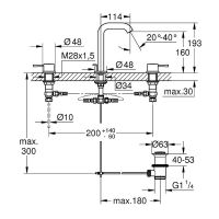 Смеситель Grohe Essence для раковины 20296001 схема 2