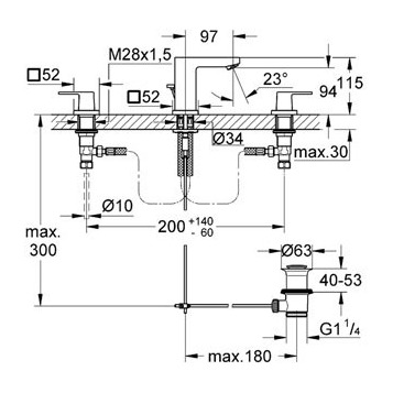 Смеситель Grohe Eurocube для раковины 20351000 ФОТО