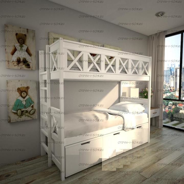 Кровать двухъярусная Прованс Factory №7D