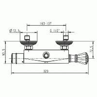 Смеситель Jado Perlrand Cristal для душа H3977A4 схема 2