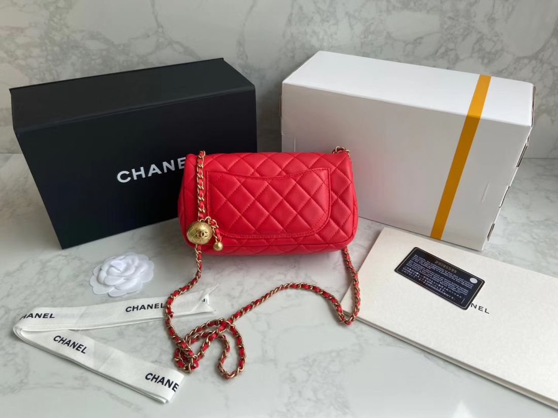 CHANEL Shoulder Flap Bag 20 cm