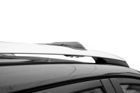 Багажник на рейлинги Nissan Murano Z51, 2007-14, Lux Hunter, черный, крыловидные аэродуги