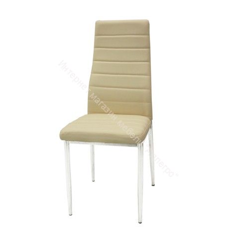 Стул "F-261-3"  Чёрный кожзам/Хром