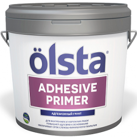 Грунт с Кварцевым Наполнителем Olsta Adhesive Primer 10л Белый для Внутренних и Наружных Работ / Ольста Адгезив Праймер