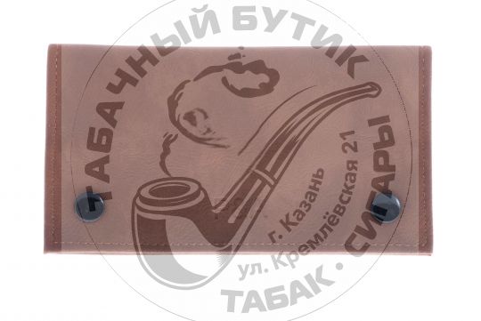 Кисет P&A для самокруток, экокожа, коричневый