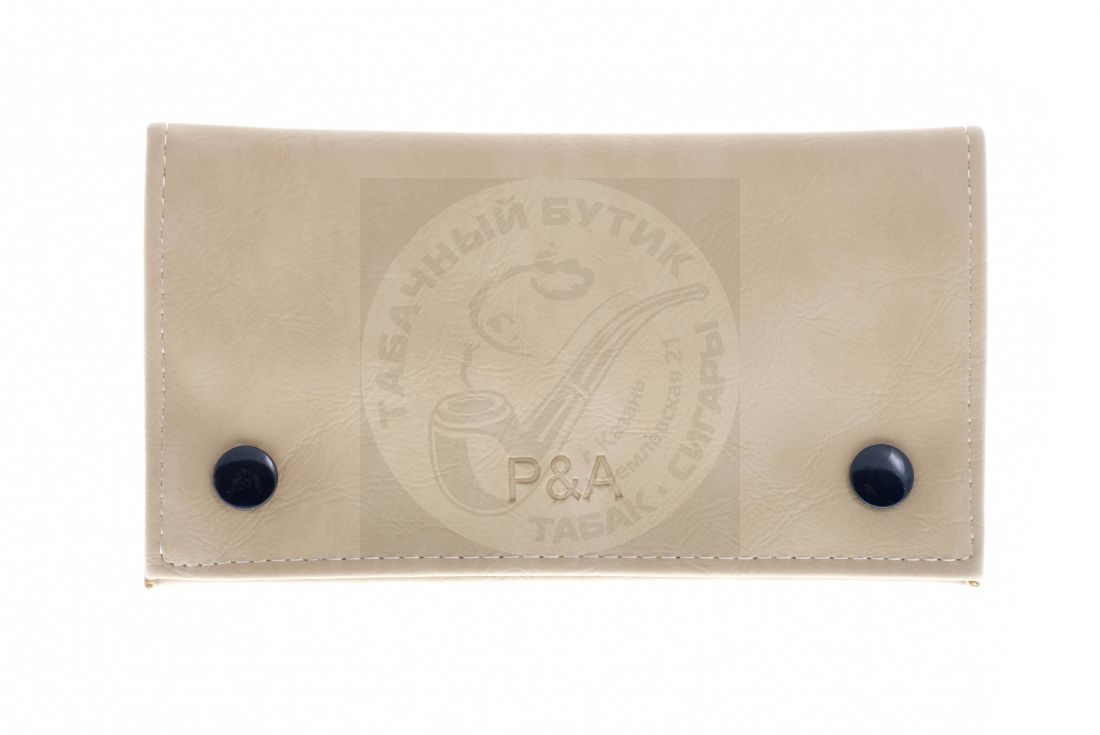 Кисет P&A для самокруток, экокожа, бежевый