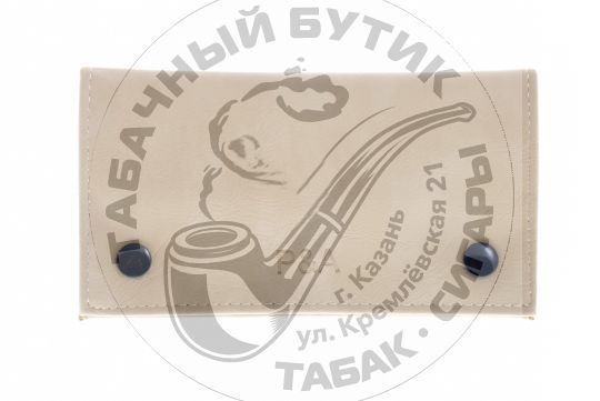 Кисет P&A для самокруток, экокожа, бежевый