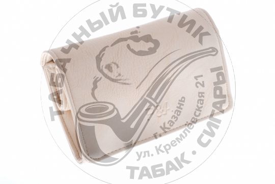 Кисет P&A для самокруток и табака, экокожа, кремовый