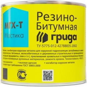 Мастика Резино-Битумная Грида МГХ-Т 21кг для Гидроизоляции, в Ремонте и в Обустройстве Кровли