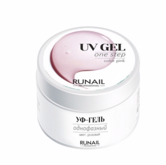 ruNail, Однофазный UV-гель, розовый, 15 г