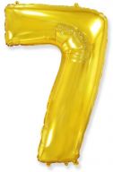 Цифра "7" фольгированная (40/102) Золото