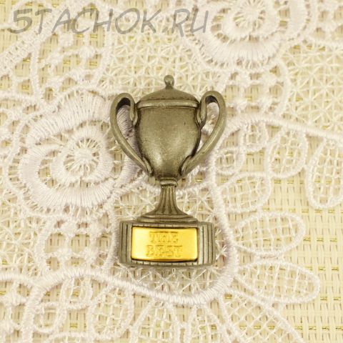 Брошь "Кубок" цвет олова/золота (Danecraft США)