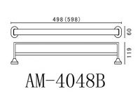 Держатель в ванную комнату настенный Art&Max Ovale AM-4048B 60х6 схема 2