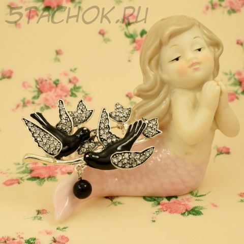 Брошь "Птички с ягодкой" (США)