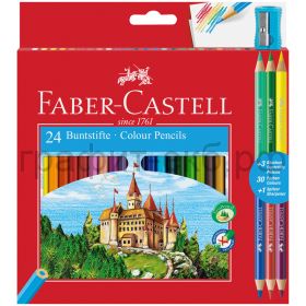 Карандаши цв.24цв.Faber-Castell +4цв.точилка 110324